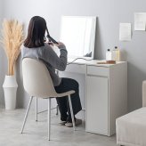 ドレッサー テーブル セット 椅子 ドレッサーテーブル コンパクト かわいい 化粧台 鏡台 一面鏡ドレッサー パソコン 机 引き出し 扉収納付き 棚 メイク台 コスメ収納 化粧品