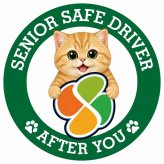 カーサイン 高齢者マーク SENIOR SAFE DRIVER マンチカン ステッカー シール 直径13cm 肉球 日本製 車