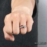 シルバー925 太刀 モチーフ 日本刀 リング メンズ 迫力 リング 唐草 居合 リング プレゼントにも 指輪 男性