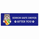カーサイン 高齢者マーク SENIOR SAFE DRIVER セルカークレックス ステッカー シール 長方形 20x6.7cm 肉球 日本製 車