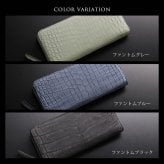 クロコダイル メンズ 長財布 ヌバック加工 センター取り 一枚革 GranCroco ラウンドファスナー ヌバッククロコダイル 鰐革 ナイルクロコダイル ギフト プレゼント 保証書付 4FA(06002029-mens-1r)
