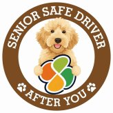 カーサイン 高齢者マーク SENIOR SAFE DRIVER オーストラリアンラブラドゥードル ステッカー シール 直径13cm 肉球 日本製 車
