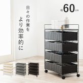 ラック ランドリー 5段 幅60cm カゴ 洗濯かご 4個つき 洗濯機 収納 おしゃれ スリム 縦型 洗濯機収納 ランドリー収納 ホワイト グレー 収納棚 洗濯物 洗面所 脱衣所 新生活
