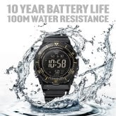 カシオ 腕時計 メンズ デジタル 10年電池 100m防水 見やすい 大画面 ビックケース ブラック 黒 スポーツウォッチ 多機能 CASIO 海外モデル 男性 プレゼント 収納ケース付き 成人 卒業 入学