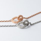 ハワイアンジュエリー ペアブレスレット つけっぱなし ステンレス 金属アレルギー ブランド 大人 シンプル インフィニティ サークル 2連リング インターロッキング サージカルステンレス 2本セット クリスマス 記念日 プレゼント テラグラティア Terra-gratia PairBracelet【lstb019pair】