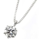 ダイヤモンド ネックレス 一粒 0.5ct プラチナ Pt900 6本爪 ペンダント Hカラー SI2 Goodカット 鑑定書 中央宝石研究所 レディース アクセサリー シンプル 贈り物 ギフト プレゼント