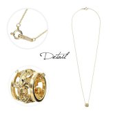 ゴールド ネックレス ハワイアンジュエリー ネックレス イエローゴールド バレル 樽 プルメリア 透かし模様 14K K14イエローゴールド K10 10Kあずきチェーン太0.7mm ギフトラッピング可能 彼女 妻 女性 レディース プレゼント ハロウィン 【品番：CG-GP105】