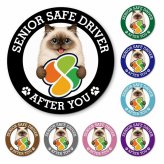 カーサイン 高齢者マーク SENIOR SAFE DRIVER ヒマラヤン マグネット 強力 直径13cm 肉球 日本製 車 ステッカー