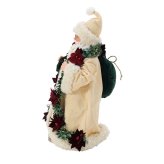 Old World Poinsettia Santa 26.7cm | サンタ サンタクロース 人形 置物 フィギュア クリスマス ホリデー Possible Dreams 正規輸入品