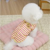 犬の服 通販 ペットウェア ベスト 背中開きベスト スナップボタン留め 防寒対策 クマさんワッペン 暖かい防寒着 着せやすい犬服 伸縮性抜群 防寒 あたたかい かわいい カワイイ ストレッチベスト 伸縮 犬服