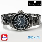【送料無料】（お取り寄せ）腕時計 メンズ Salvatore Marra サルバトーレマーラ セラミックウォッチ アラビアインデックス 3気圧防水 回転ベゼル SM23103-BKR ブランド 人気 シンプル ウォッチ カジュアル フォーマル 誕生日 [SM23103-BKR]