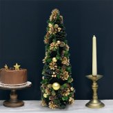 クリスマスツリー ゴールド　店舗用 クリスマスオブジェ インテリア クリスマスグッズ オーナメント アンティーク調 シャビーシック 北欧 置物
