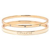 コーチ COACH バングル ブレスレット ブランドロゴ クリスタル セット ペア 2連 レディース オフホワイト ゴールド 463839GLD100 ジュエリー アクセサリー バレンタイン 送別会 誕生日 結婚祝い 結婚式 高級 父の日 母の日【スペシャルラッピング660円(別売り)】 即日発送 ファッション小物 ビジネス小物 ホワイトデー