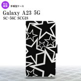 Galaxy A23 GalaxyA23 手帳型スマホケース カバー 星 黒 白 2022年 10月発売 nk-004s-a23-dr1121