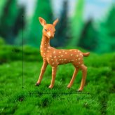 鹿 置物 4個セット ミニチュア 動物 しか オブジェ 森林 ジオラマ ガーデニング 苔テラリウム 箱庭 DIY 園芸 飾り インテリア かわいい ディスプレイ 雑貨
