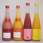 果物梅酒4本セット(あまおう梅酒 ミルクたっぷりいちごの梅酒 ミルクたっぷりマンゴーの梅酒 馬路村のゆず梅酒) 500ml×2本 720ml×2本