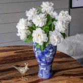 シノワズリ ピッチャー 花瓶 フラワースタンド ブルー＆ホワイト 陶器