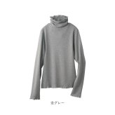 インナーシャツ レディース 長袖 通販 レディースインナー 綿100パーセント タートルネック ハイネックインナー 12分袖 あったかインナー おやすみインナー 防寒対策 コットン100% 温活 ルームウェア冬 メロー加工袖 冷え対策 シニア肌着 肌着 薄手
