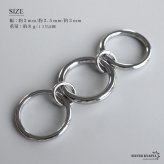 ステンレス 3連リング コネクテッドリング ごつめ ワイド ボリューム シルバー 指輪 重厚感 太め 大きめ 存在感 メタル お洒落 重ね 大人っぽい プチプラ レディース 女性 金属アレルギー対応