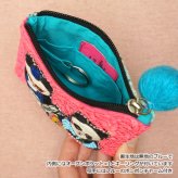 タマオワールド スパンコール刺繍ポーチ Panda parent and child POC3668 ネコポス 送料無料 ポーチ 小物入れ 猫 ネコ ねこ レディース 刺繍 ファスナー スパンコール キーケース ハナカラクサ