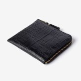 コムデギャルソン COMME DES GARCONS EMBOSSED LOGOTYPE エンボスロゴタイプ HALF ZIP WALLET ハーフジップ ウォレット SA3100EL ミニ財布 L字ファスナー コインケース ユニセックス 財布