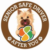 カーサイン 高齢者マーク SENIOR SAFE DRIVER ノーリッチテリア ステッカー シール 直径13cm 肉球 日本製 車