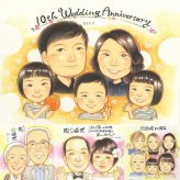 結婚10周年のプレゼントに、ずっと飾っていたくなる似顔絵です。下書き確認ができるので、安心して贈れます。 似顔絵 プレゼント 結婚記念日 名入れ 手描き 贈り物 ギフト 結婚10周年 銀婚式 結婚記念日 大人数 両親 家族 夫婦 下書き確認 修正無料 名入れ そっくり 宝物 似てる かわいい 親孝行 周年 感謝 記念日 結婚10周年 サプライズ お祝い返し お祝いの品 傘寿祝い 感動 喜ばれる
