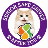 カーサイン 高齢者マーク SENIOR SAFE DRIVER ラガマフィン ステッカー シール 直径13cm 肉球 日本製 車