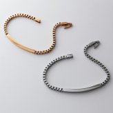 ペアブレスレット つけっぱなし 刻印 ステンレス 金属アレルギー ブランド 大人 ダイヤモンド シンプル IDプレート ボックスチェーン 金アレ サージカルステンレス 2本セット クリスマス 誕生日 記念日 プレゼント テラグラティア Terra-gratia PairBracelet【lstb015pair】