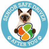 カーサイン 高齢者マーク SENIOR SAFE DRIVER スキフトイボブテイル ステッカー シール 直径13cm 肉球 日本製 車