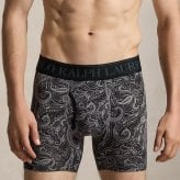 ポロラルフローレン：4D COOLING MICROFIBER ボクサーブリーフ 3PK (ミュージアムグレー/ポロブラック/ウッズペイズリー)[ボクサーパンツ/ 男性下着/ メンズインナー/人気ブランド/おすすめギフト/誕生日プレゼント/メンズファッション]