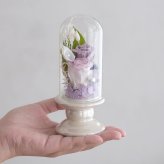 ☆プリザーブドフラワー お供え花 ガラスドーム仏花 ローズメモリー☆ プリザーブドフラワー お供え花 仏花 ガラスドーム仏花 プリザーブドフラワー 仏花 お供え プリザーブドフラワー ローズ バラ ピンク ラベンダー パープル 枯れない仏花 水替え不要 お手入れ簡単 ギフト プレゼント