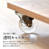 アクリルラック 3段 ONRC0338 キャスター付きオープンラック ラック シンプルスタイル モダン 角型 アクリル 透明ラック クリアラック ディスプレイラック幅45.5cm 奥行45.5cm 高さ66cm 新生活