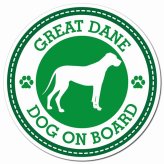 GREAT DANE グレート・デーン グリーン 肉球 カーサイン 車 マグネットステッカー 犬 マグネット 強力 直径13cm 丸型 おしゃれ かわいい ドラレコステッカー 安全対策 危険運転 煽り運転 アニマル 動物 犬種別 屋外 防水 屋内 肉球マーク