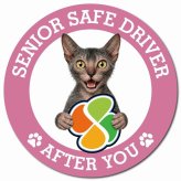 カーサイン 高齢者マーク SENIOR SAFE DRIVER ライコイ マグネット 強力 直径13cm 肉球 日本製 車 ステッカー
