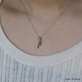  le lien pointe ゴールド シルバー ネックレス シンプル 可愛い 棒 バー プチ つけっぱなし お洒落 レディース 18金 K18 地金 ペンダント ジュエリー アクセサリー プレゼント ギフト 記念日