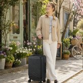 EDGELINK クルーズボックス スーツケース 32-39L キャリーケース 大容量 拡張 出張 旅行 使いやすい レディース メンズ ギフト プレゼント ブラック 05805