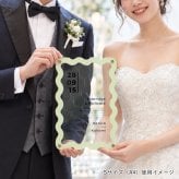 【結婚証明書】アクリル ウェディング ドロップス Wavy Kunette | 結婚式 バブル ウェルカムスペース ウェルカムボード 人前式 寄せ書き 芳名帳 おしゃれ ガラス かわいい ゲスト参加型 披露宴 名入れ 日付 シンプル メッセージ 30 40 50 60 70 100 115 受付演出  ナチュラル