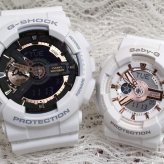 ペアウォッチ gショックG-SHOCK BABY-G  ペア腕時計 カシオ 2本セット  アナデジ GA-110RG-7AJF BA-110XRG-7AJF お揃い     新品　婚約　夫婦 高級　クリスマス プレゼント