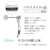 ハワイアンジュエリー ゴールド ピアス ホヌ ホワイトゴールド ピアス 誕生石 選べる 幸せ運ぶホヌピアス 揺れる カラーストーン 片耳(1個)購入可 K14 14K シリコンキャッチ 20G ゲージ 彼女 妻 女性 レディース プレゼント ハロウィン 【品番：GE501W】