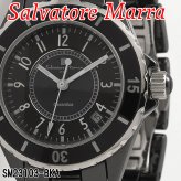 【送料無料】（お取り寄せ）腕時計 メンズ Salvatore Marra サルバトーレマーラ セラミックウォッチ アラビアインデックス 3気圧防水 回転ベゼル SM23103-BKA ブランド 人気 シンプル ウォッチ カジュアル フォーマル 誕生日 [SM23103-BKA]