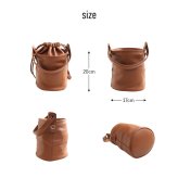 バケツバッグ レディース 牛革 レザーバッグ くったり 2way 巾着 ショルダー ギフト プレゼント 本革 巾着バッグ 鞄 手提げ バケットバッグ 丸い 斜め掛け 肩掛け 4FB (07000742r)