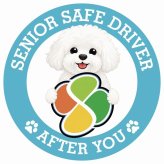 カーサイン 高齢者マーク SENIOR SAFE DRIVER ビションフリーゼ ステッカー シール 直径13cm 肉球 日本製 車