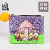  タマオワールド スパンコール刺繍ポーチ コジコジ mushroom 定形外 送料無料 POC3759 スパンコール 刺繍 ポーチ 小銭入れ