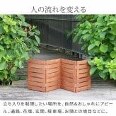 ガーデン エクステリア 折りたたみフェンス 木製 フェンス 幅120cm ウッドフェンス 置くだけ 天然木 花壇フェンス 柵 ガーデニング おしゃれ 自立式 間仕切り 目隠し ペットガード ベランダ 庭 玄関 仕切り コンパクト収納 横ボーダー 屋外
