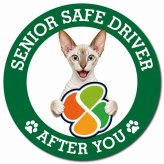 カーサイン 高齢者マーク SENIOR SAFE DRIVER コーニッシュレックス マグネット 強力 直径13cm 肉球 日本製 車 ステッカー