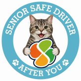 カーサイン 高齢者マーク SENIOR SAFE DRIVER アメリカンワイヤーヘア ステッカー シール 直径13cm 肉球 日本製 車