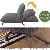 ソファ 座椅子 ー フロアロー ベージュ/グレー/ネイビー 1P 一人がけ 1人掛け リクライニング ボリューム シンプル 北欧 おしゃれ ゆったり 楽天 通販 新生活 引っ越し 一人暮らし
