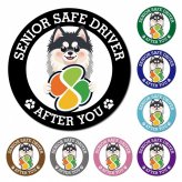 カーサイン 高齢者マーク SENIOR SAFE DRIVER ポンスキー マグネット 強力 直径13cm 肉球 日本製 車 ステッカー