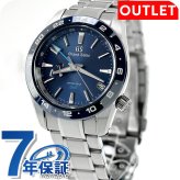 アウトレット グランドセイコー スプリングドライブ GMT 自動巻き 機械式 メンズ スポーツ コレクション 腕時計 ブランド SBGE255 SEIKO スポーツ ブルー